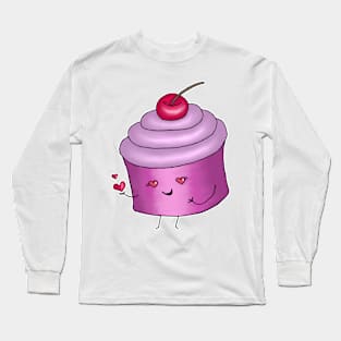 Smitten Lil Cupcake Long Sleeve T-Shirt